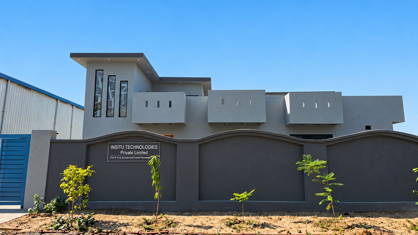 Front exterior of the InSitu Technologies facility in Rawalpindi, Pakistan