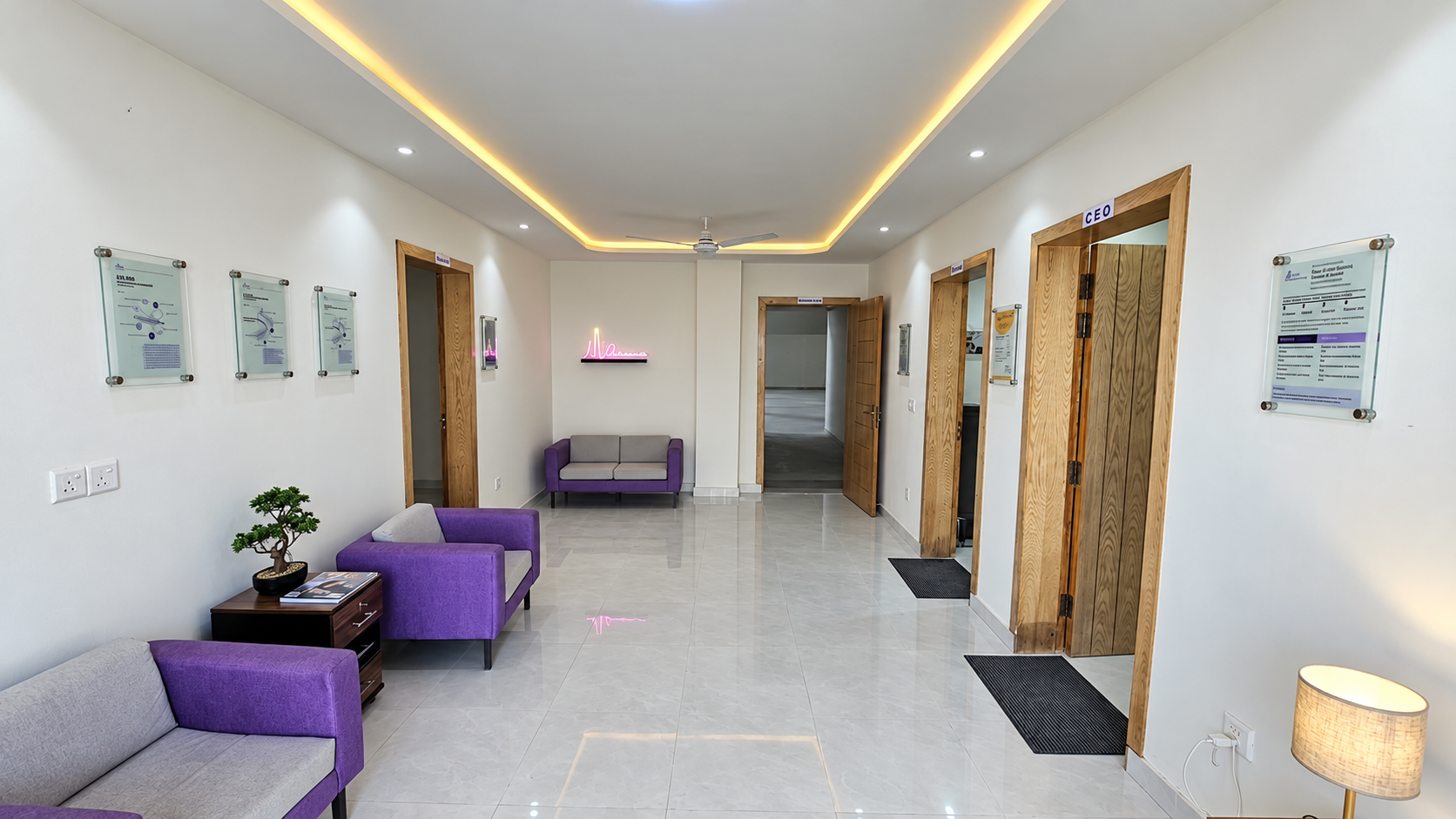 Reception and administrative corridor at the InSitu Technologies facility